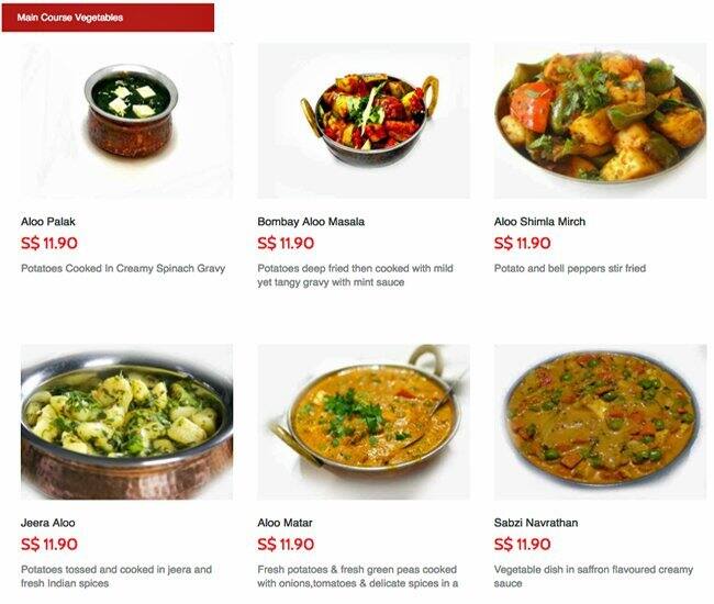 Indian Curry メニュー