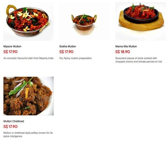 Indian Curry メニュー
