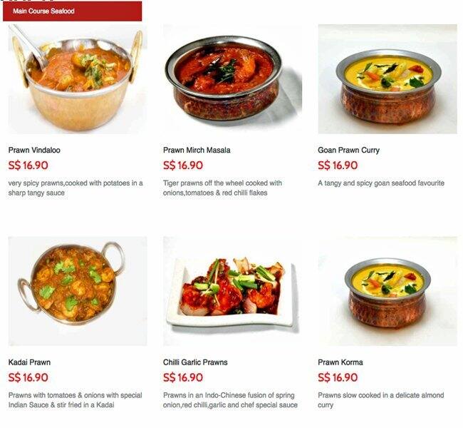 Indian Curry メニュー