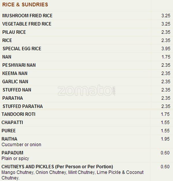 Rajput menu
