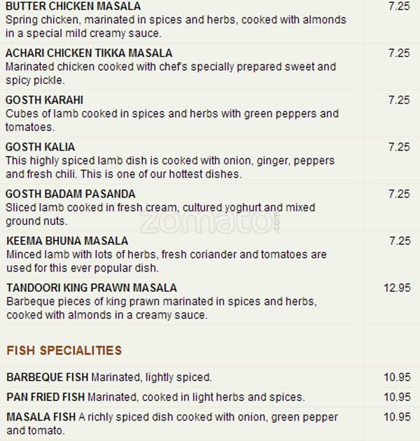 Rajput menu