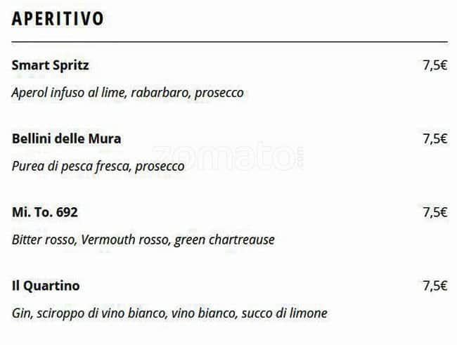 Menu di 692 Osteria & Baretto 