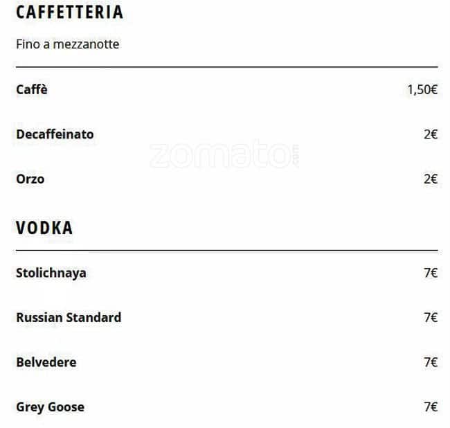 Menu di 692 Osteria & Baretto 
