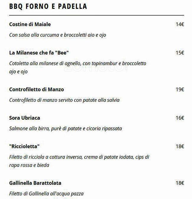 Menu di 692 Osteria & Baretto 
