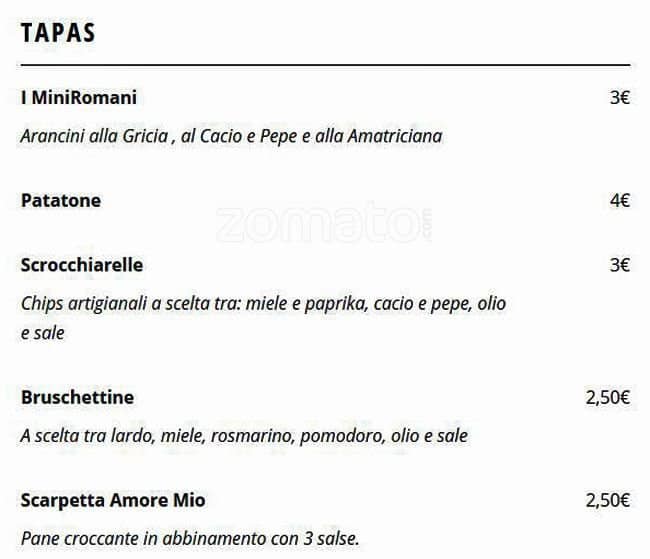 Menu di 692 Osteria & Baretto 
