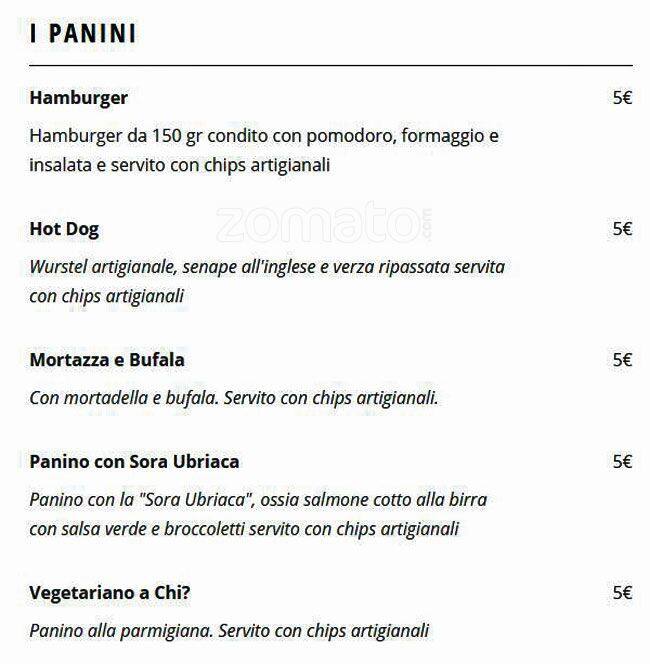 Menu di 692 Osteria & Baretto 
