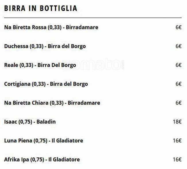 Menu di 692 Osteria & Baretto 