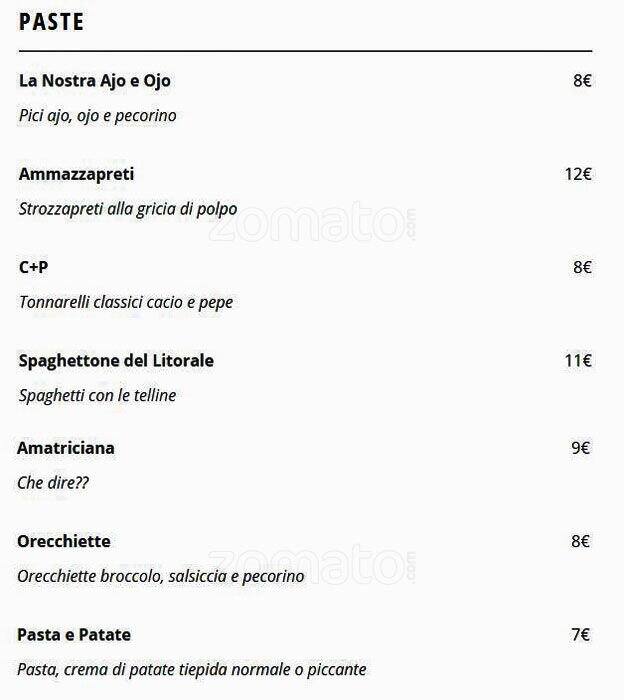 Menu di 692 Osteria & Baretto 