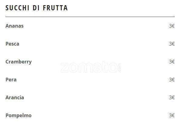 Menu di 692 Osteria & Baretto 