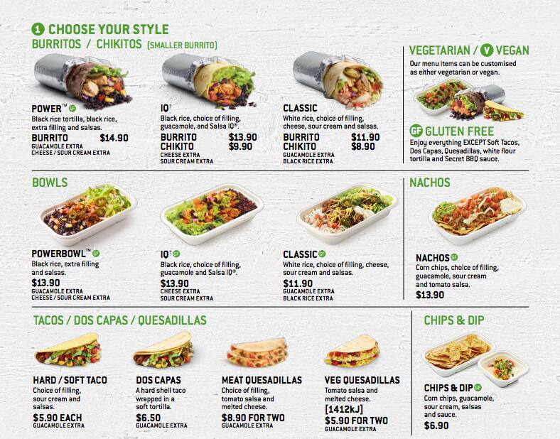 Zambrero Surfers Paradise Gold Coast Menu Urbanspoon/Zomato