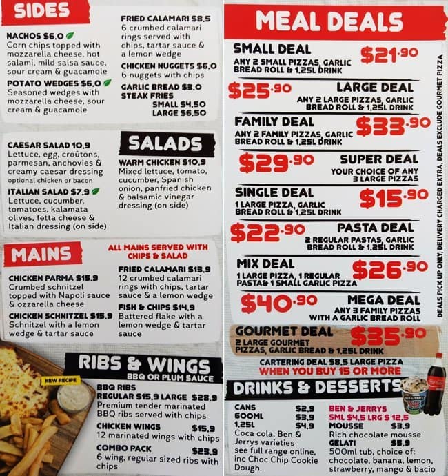 Oz Pizza Delight Menu, Menu for Oz Pizza Delight, Hoppers Crossing