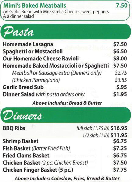 Menu at Munchies Pizza & Bar, Elk Grove Village