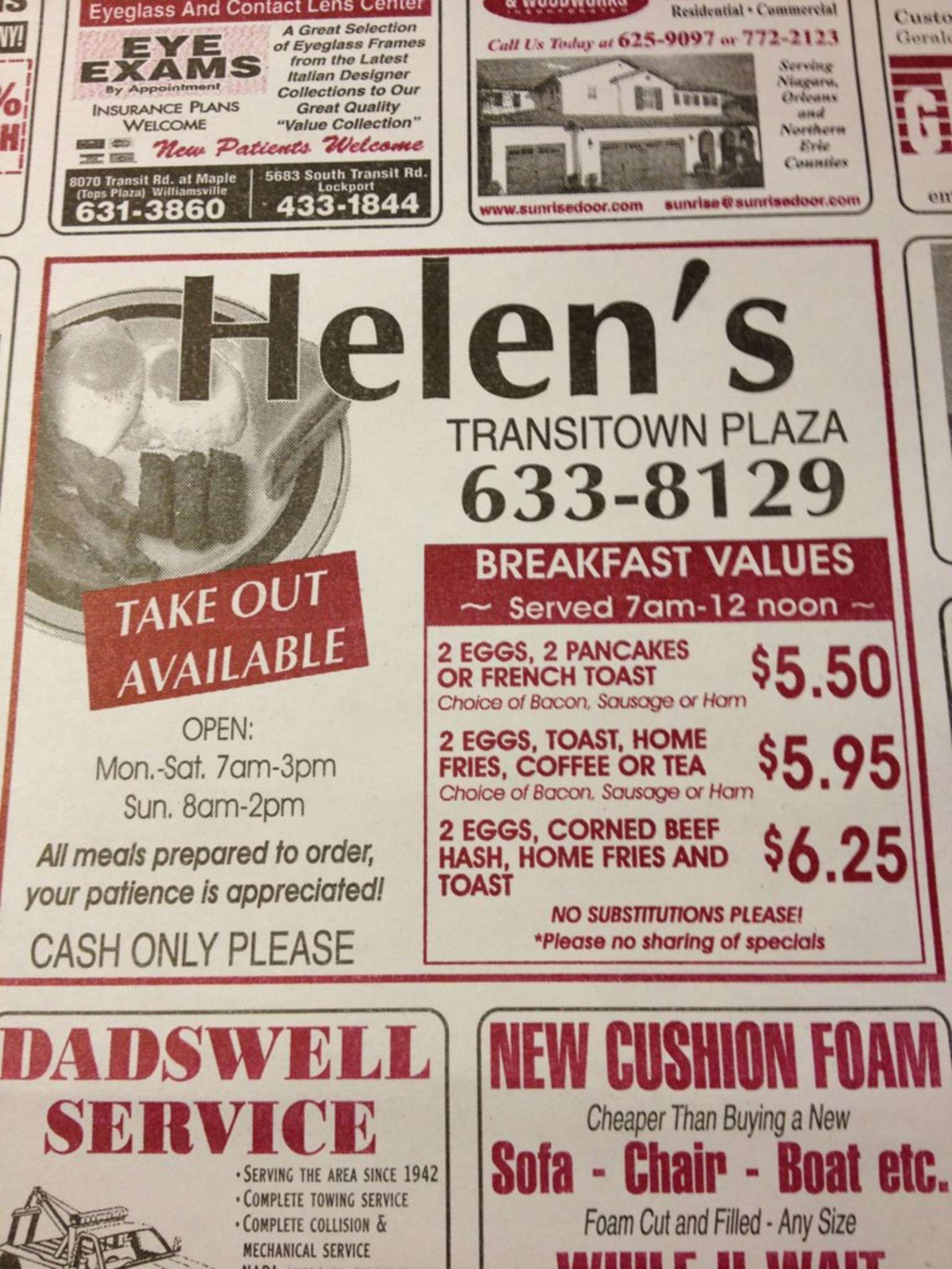 Helen's Kitchen Menu, Menu for Helen's Kitchen, Williamsville, Buffalo