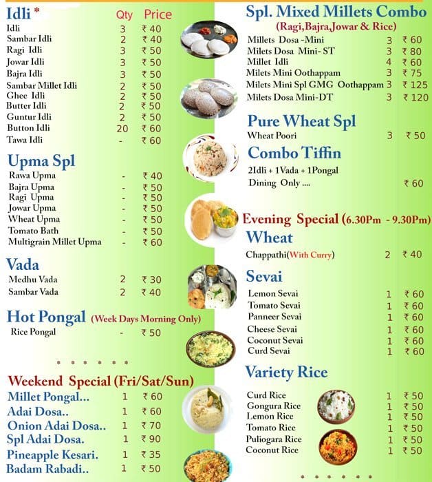 Granny's Millets & Grains Menu Zomato