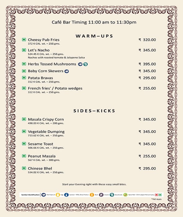 Notomoro menu