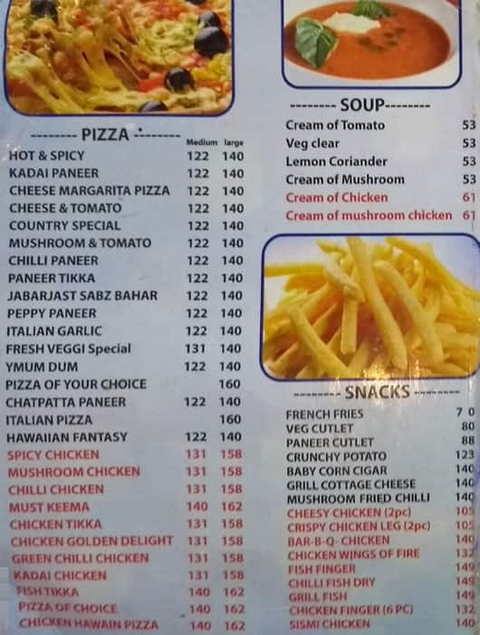 Italian Delight Menu Menu For Italian Delight Gomti Nagar