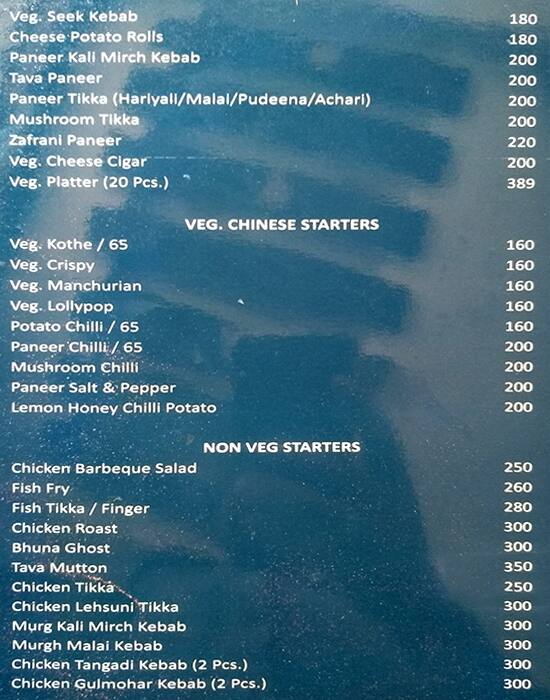 Hats-Off Bar And Restaurant menu