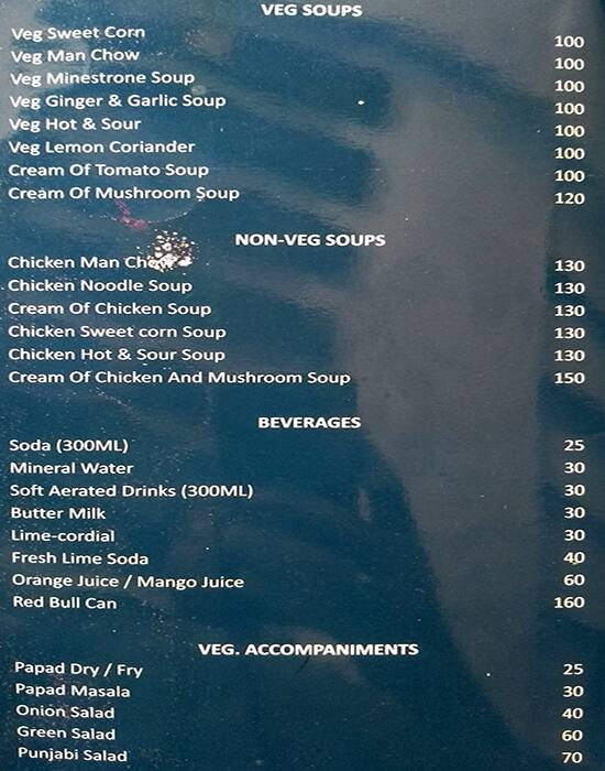 Hats-Off Bar And Restaurant menu