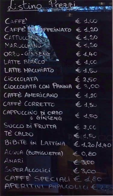 Menu di Pane & Cioccolato 