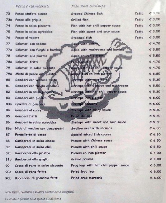 Menu di Hua Da 