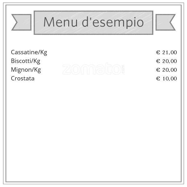 Menu di Pasticceria Arcobaleno 