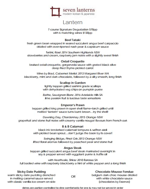 Seven Lanterns Menu, Menu for Seven Lanterns, Sylvania, Sydney ...