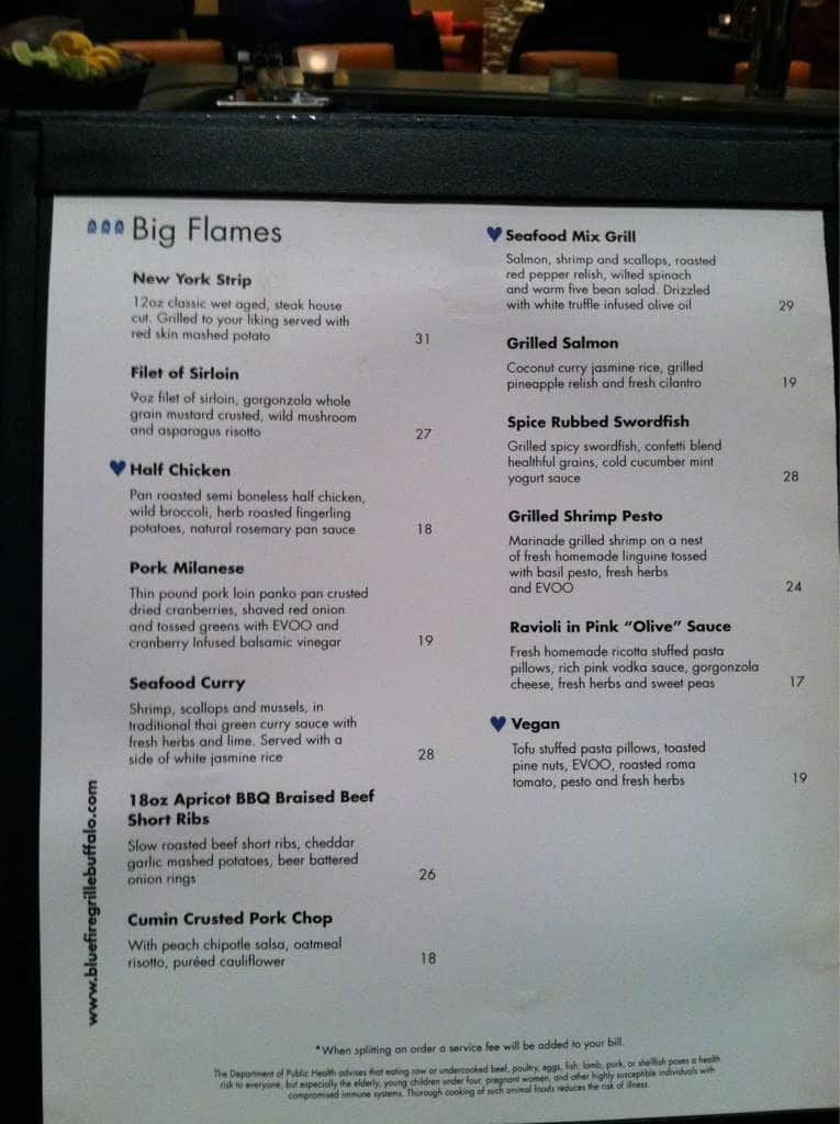 Blue Fire Bar and Grill Menu, Menu for Blue Fire Bar and Grill, Amherst