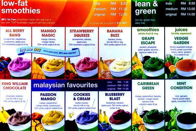 Boost Menu Menu For Boost Taman Desa Kuala Lumpur