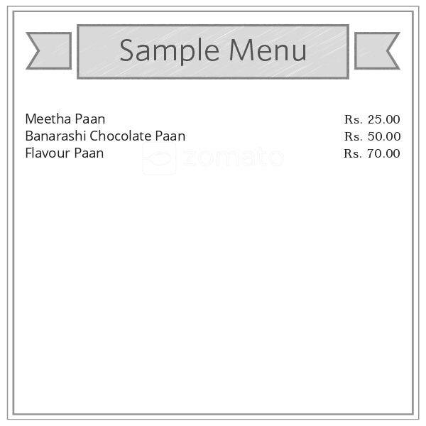 Menu of Sanjay Paan Shop, Mumbra, Thane