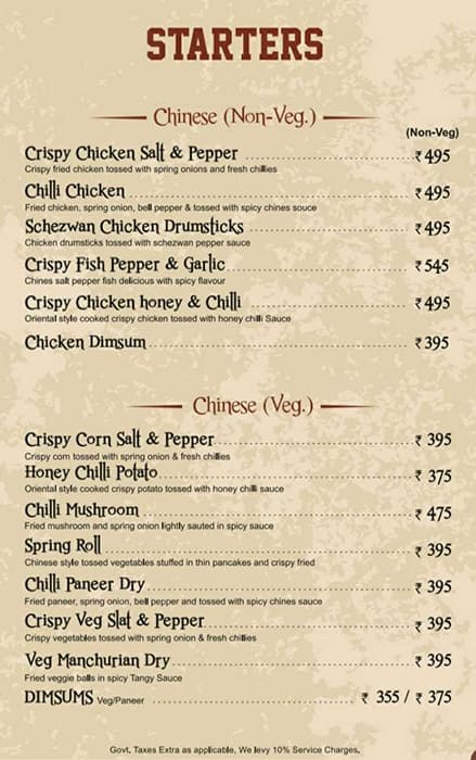 Capital Grill menu