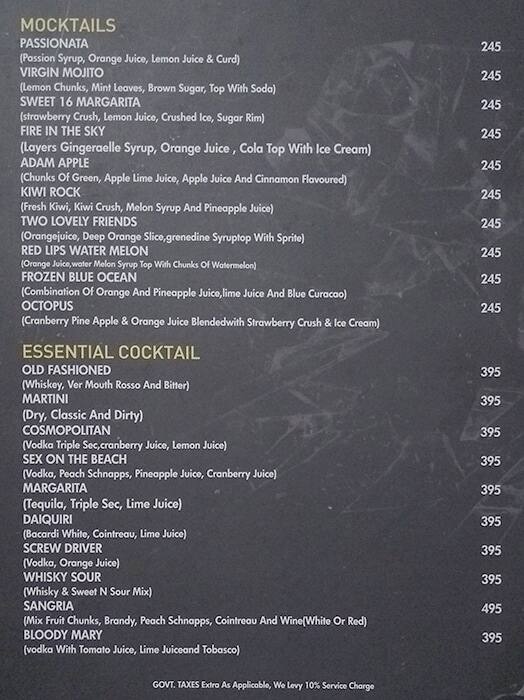 Capital Grill menu