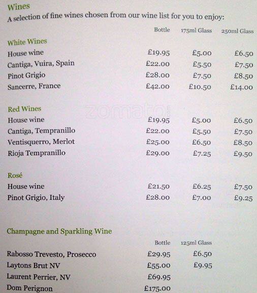 Lounge Bar Oatlands Park Hotel Menu Zomato UK