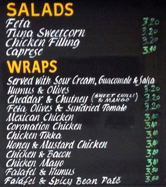 Pinocchio menu