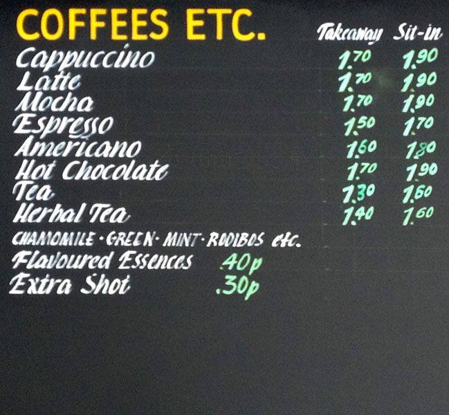 Pinocchio menu