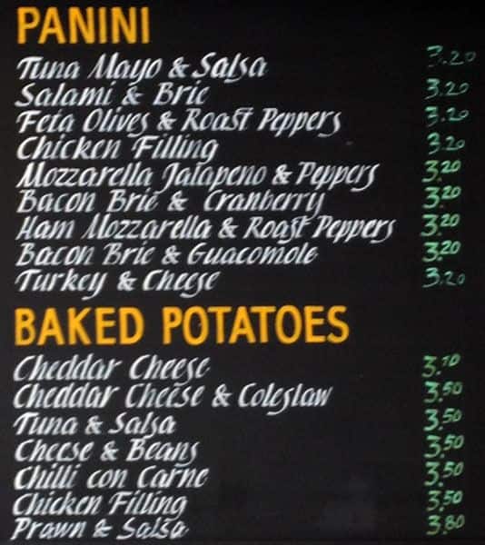 Pinocchio menu