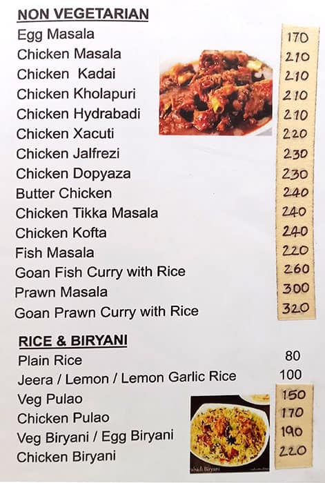 BLUE BANANA RESTAURANT menu