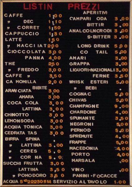 Menu di Le Suite 