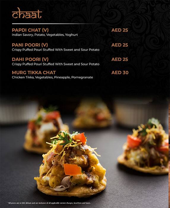 Carta de Chutney Restaurant Madinat Zayed, Madinat Zayed