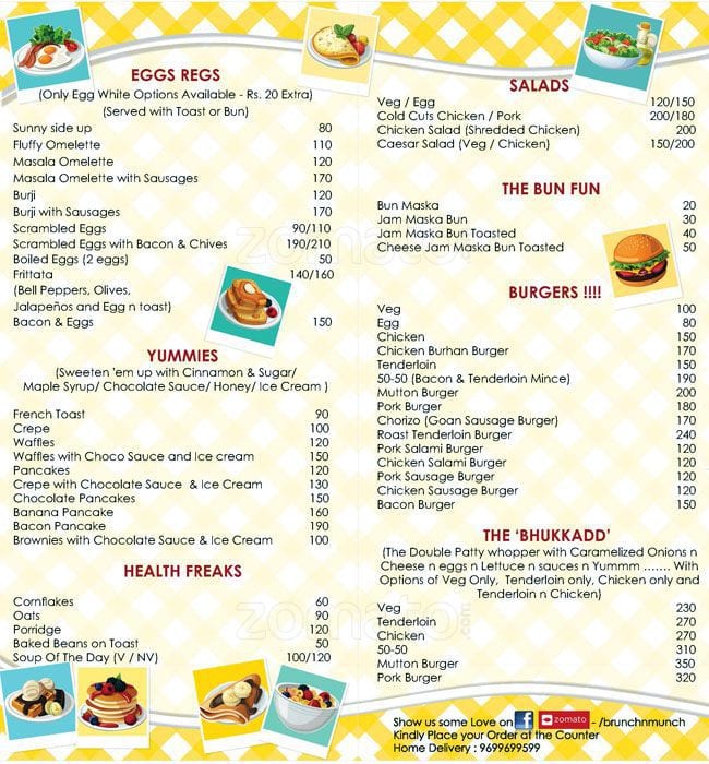 Brunch 'N' Munch Menu - Zomato