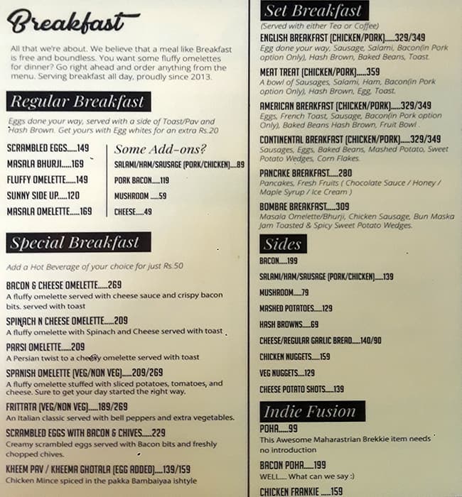 Menu at Brunch N Munch, Mumbai, 12