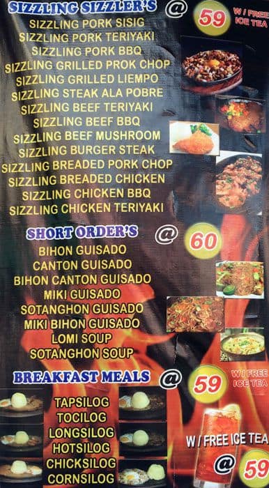 Bulacan Sizzling House Menu, Menu for Bulacan Sizzling House