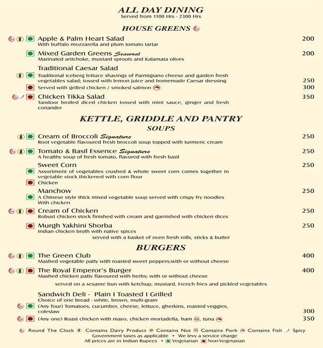 Zodiac menu