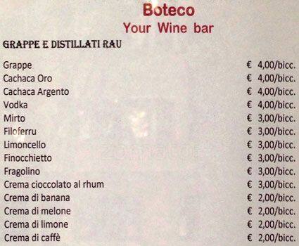 Menu di Boteco 