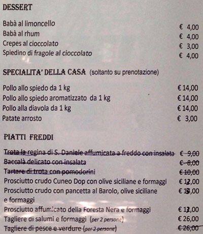 Menu di Boteco 