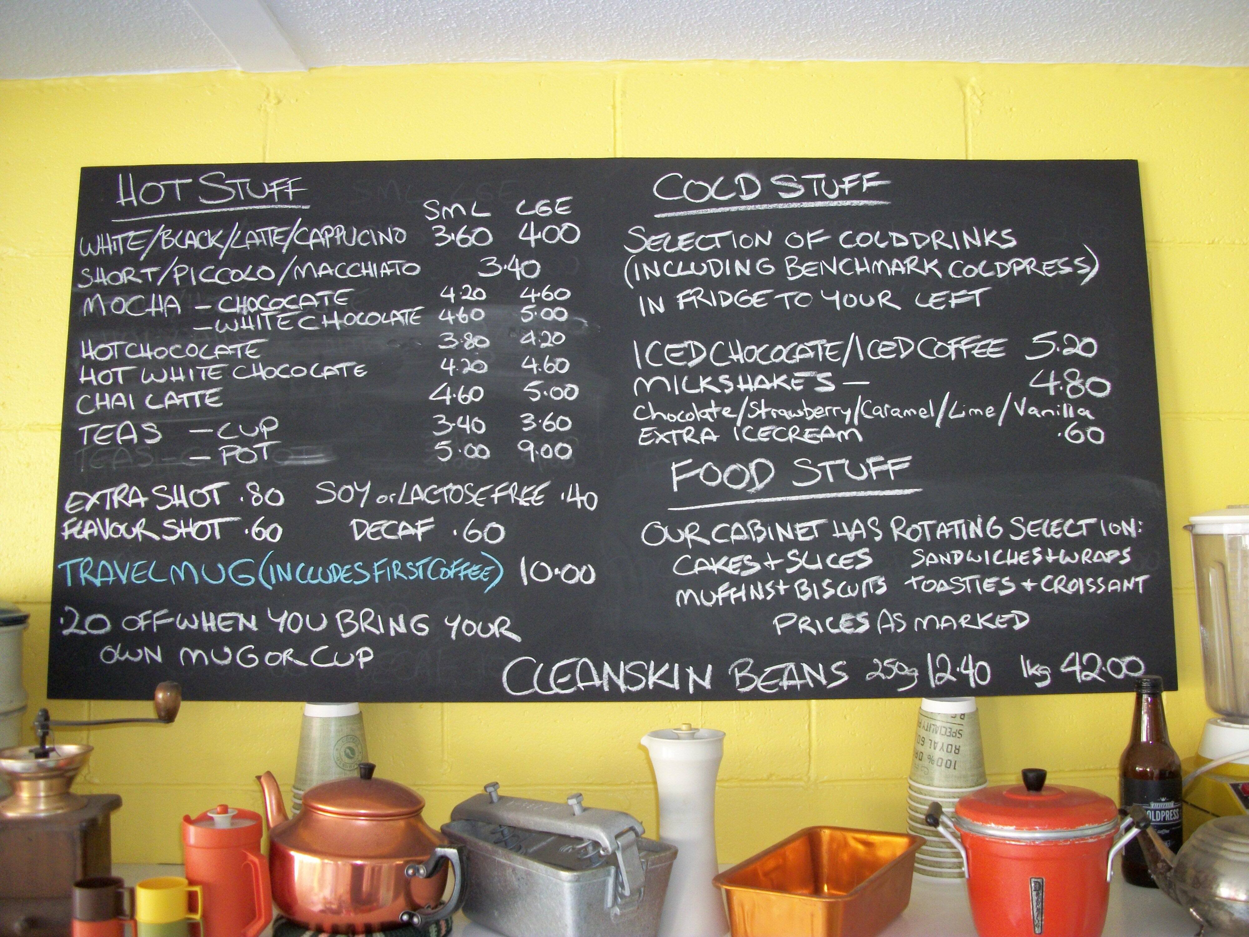 Menu at Round Table Coffee, Shop 3 67 Gawain Road Restaurant prices