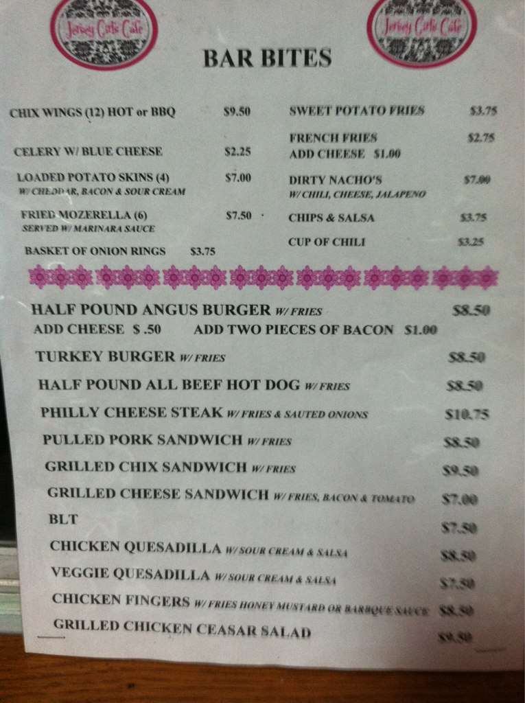 Jersey Girls Cafe Menu, Menu for Jersey Girls Cafe, Hobe Sound