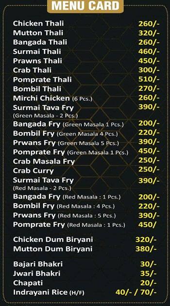 Kalika Express Menu Menu of Kalika Fish House, Hadapsar, Pune