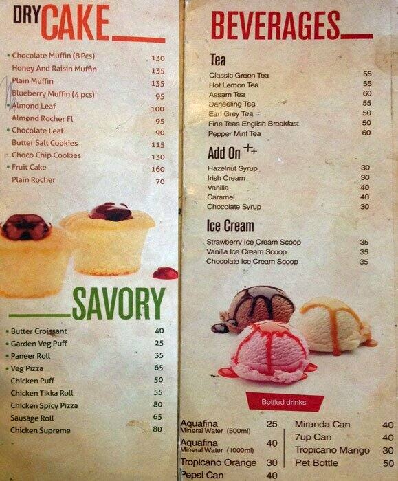 Menu at The French Loaf, Bengaluru, Marathahalli