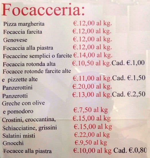 Menu di Chicco Di Grano Milano 
