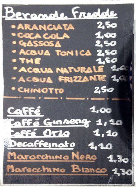 Menu di Bianco Yo 